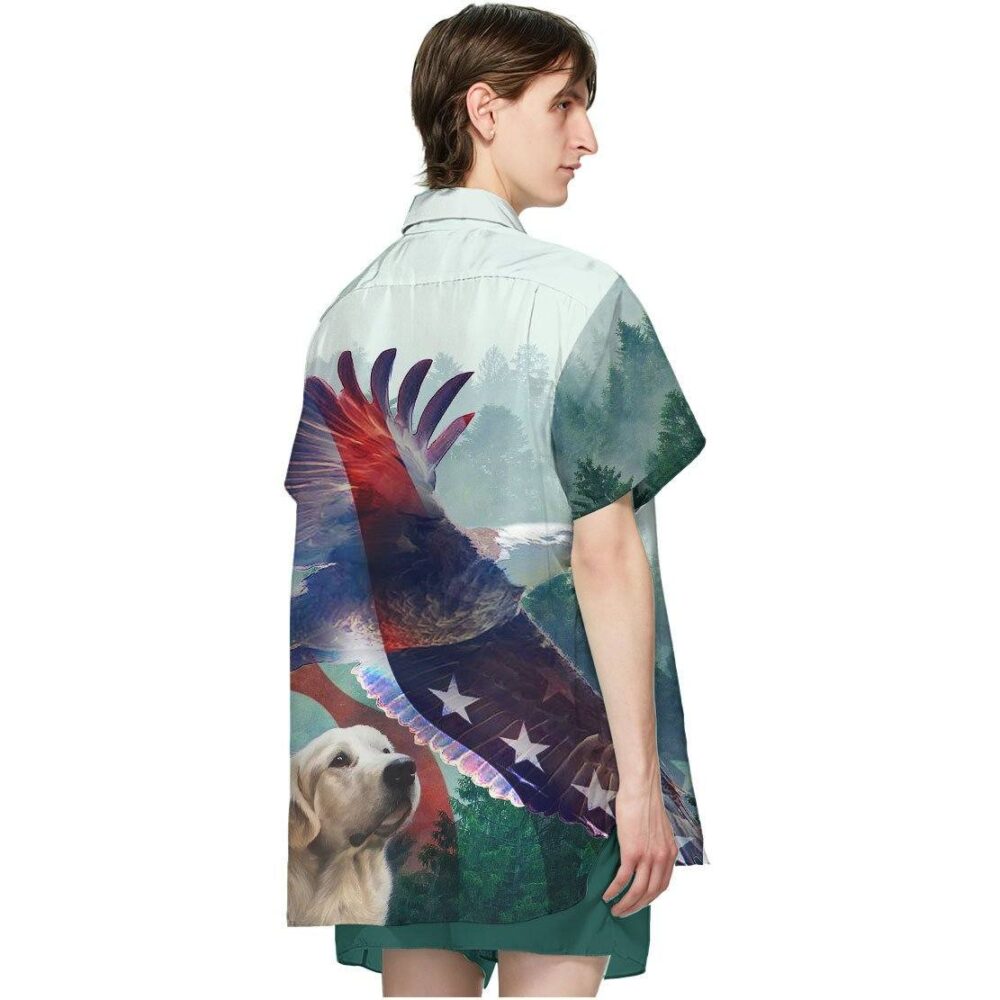 American Eagle And Dog Hawaii Shirt