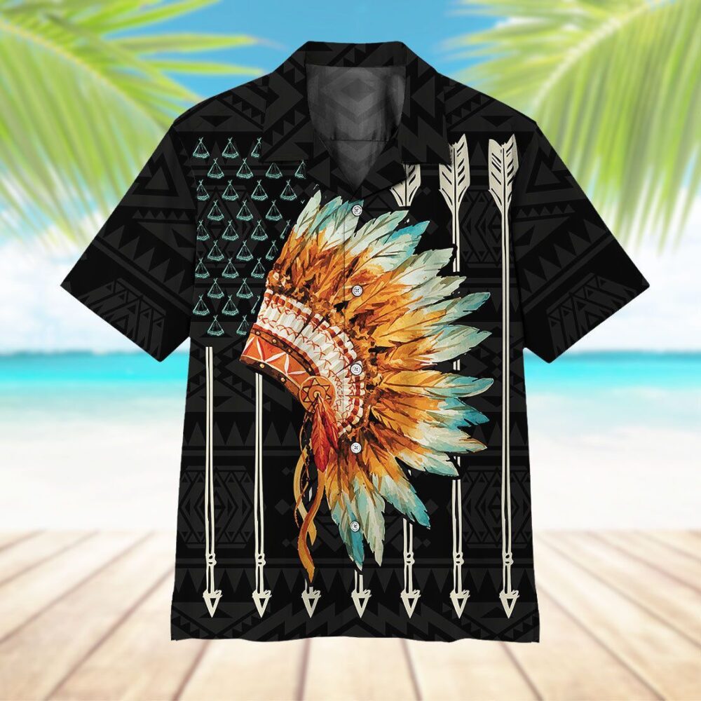 American Native Flag Hawaii Shirt