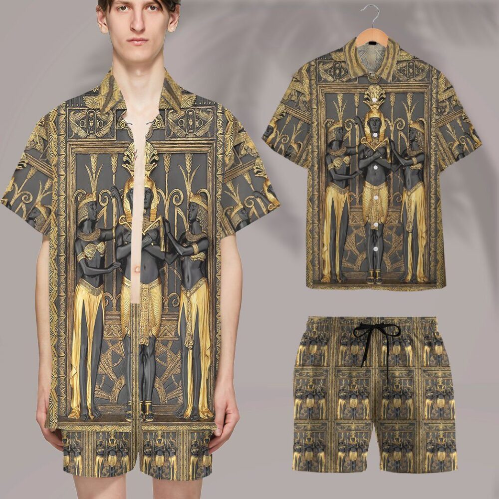 Ancient Egypt Pharao Custom Short Sleeves Shirt