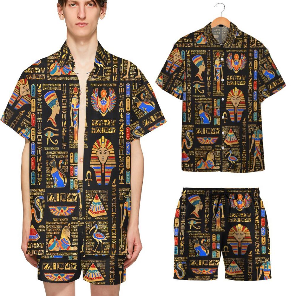 Ancient Egyptian Deities Custom Short Sleeves Shirt