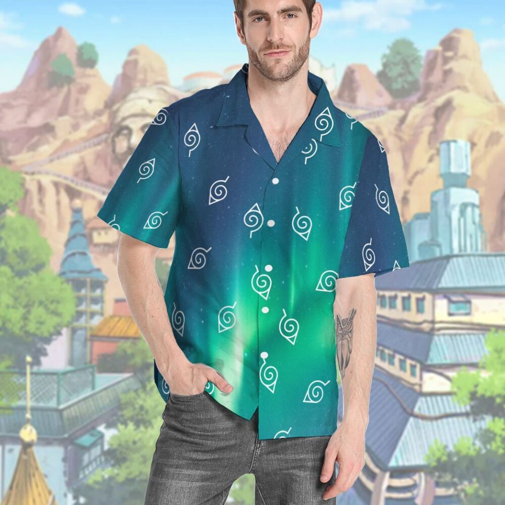 Naruto Aurora Button Up Hawaii Shirt