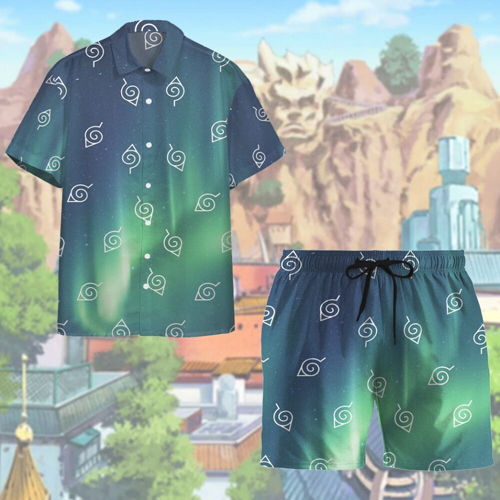 Naruto Aurora Button Up Hawaii Shirt