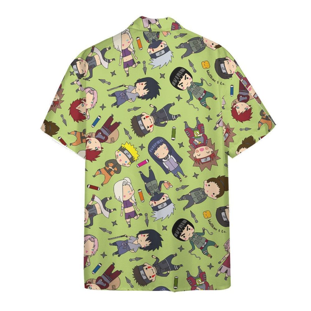 Naruto Chibi Characters Button Up Hawaii Shirt