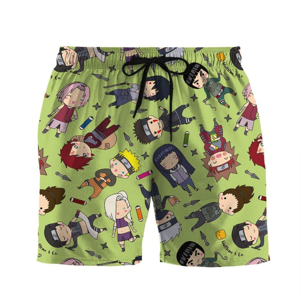 Naruto Chibi Characters Button Up Hawaii Shirt