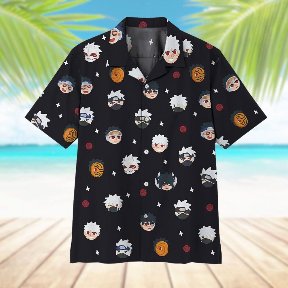 Naruto Chibi Heads Button Up Hawaii Shirt