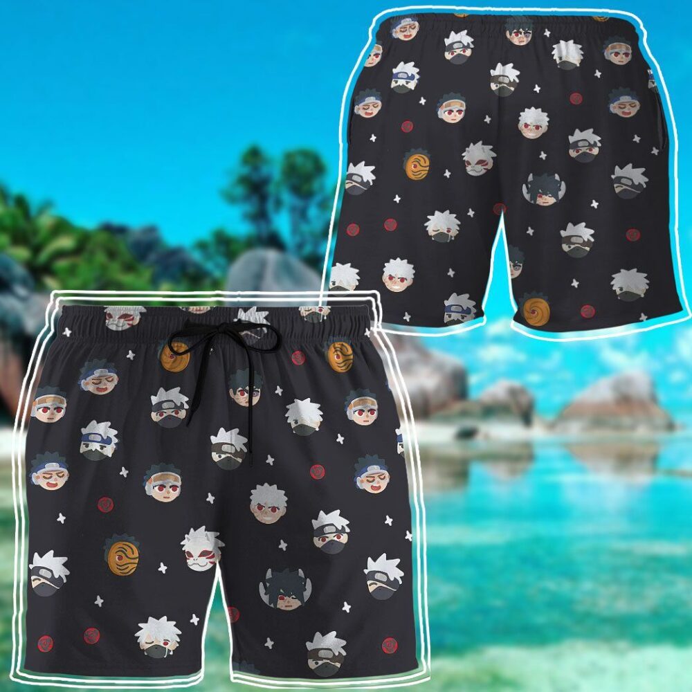 Naruto Chibi Heads Button Up Hawaii Shirt