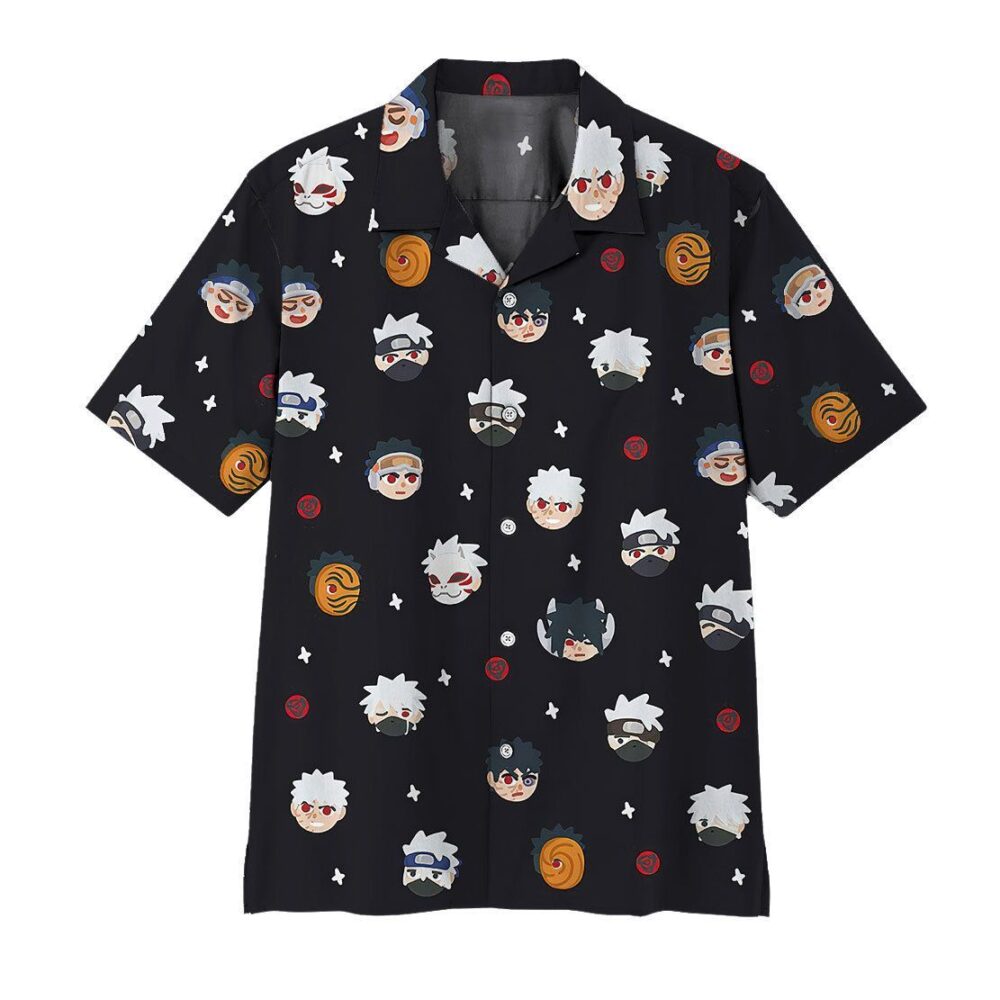 Naruto Chibi Heads Button Up Hawaii Shirt