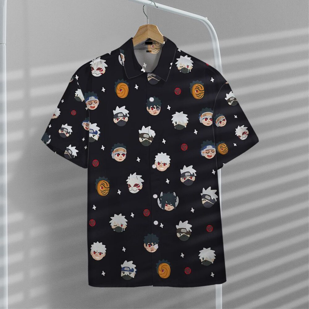 Naruto Chibi Heads Button Up Hawaii Shirt