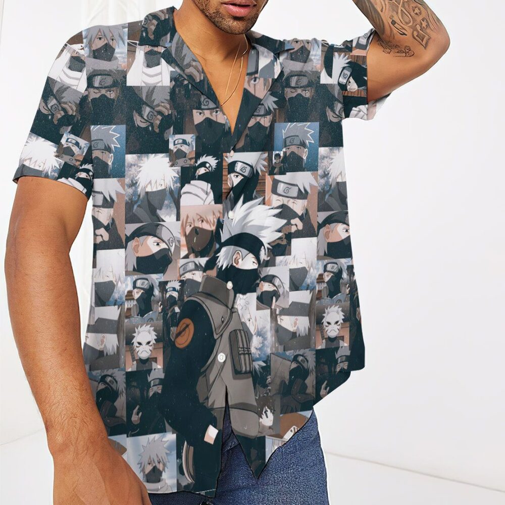 Naruto Kakashi Button Up Hawaii Shirt