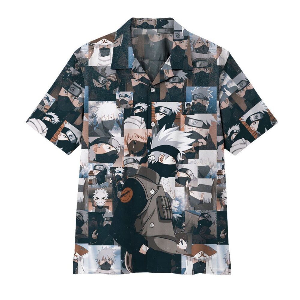 Naruto Kakashi Button Up Hawaii Shirt