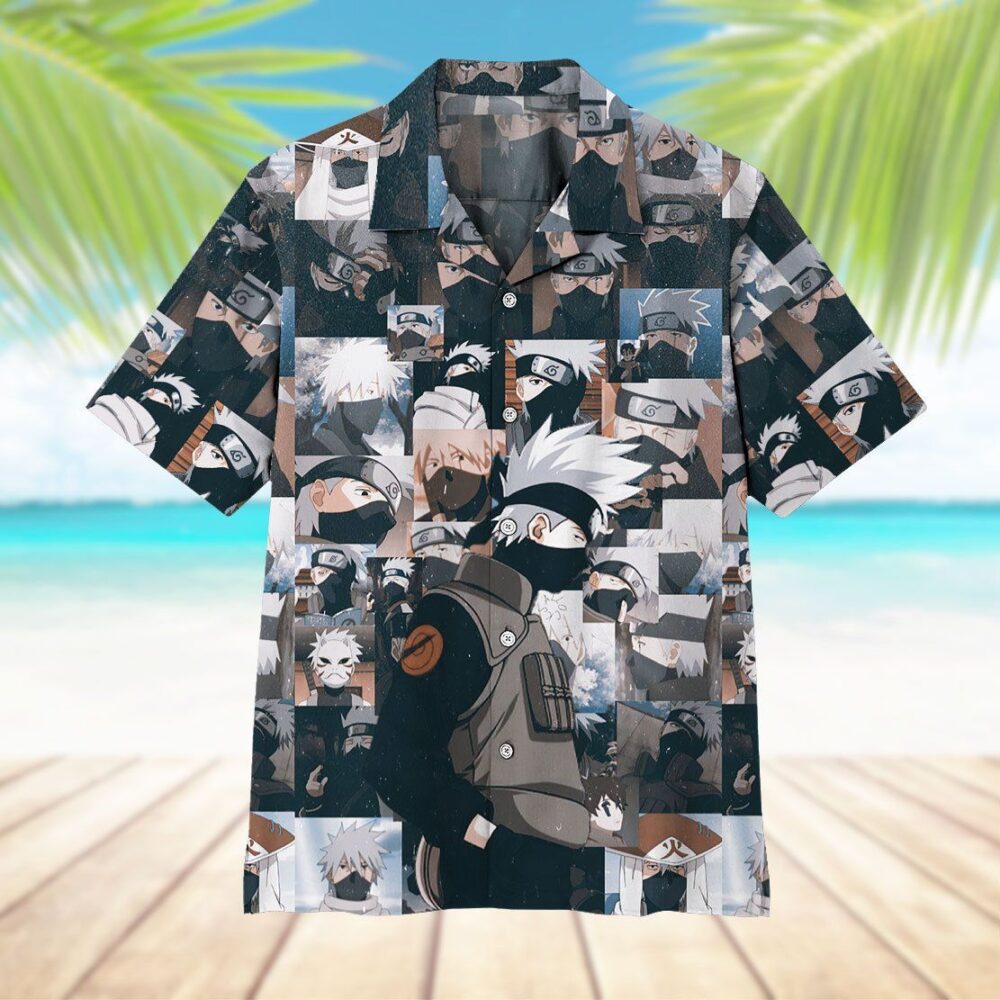 Naruto Kakashi Button Up Hawaii Shirt