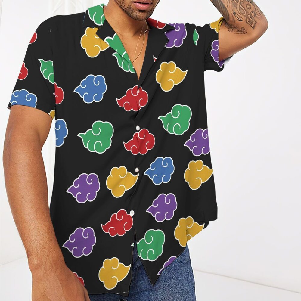 Naruto Shippuden Akatsuki Colorful Pattern Hawaii Shirt