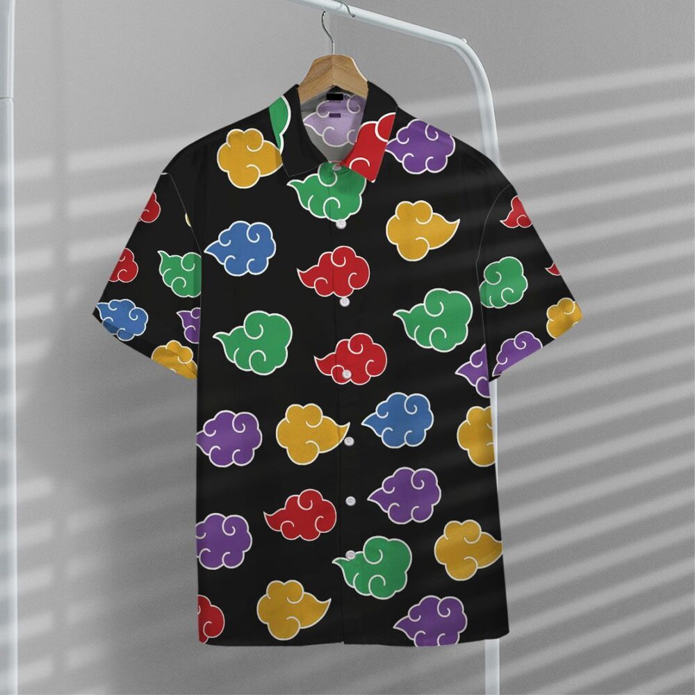 Naruto Shippuden Akatsuki Colorful Pattern Hawaii Shirt