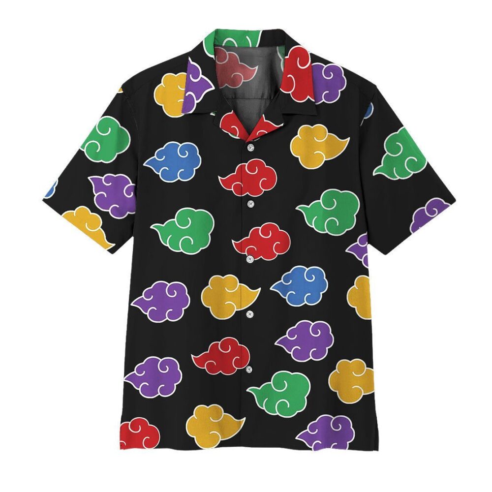 Naruto Shippuden Akatsuki Colorful Pattern Hawaii Shirt