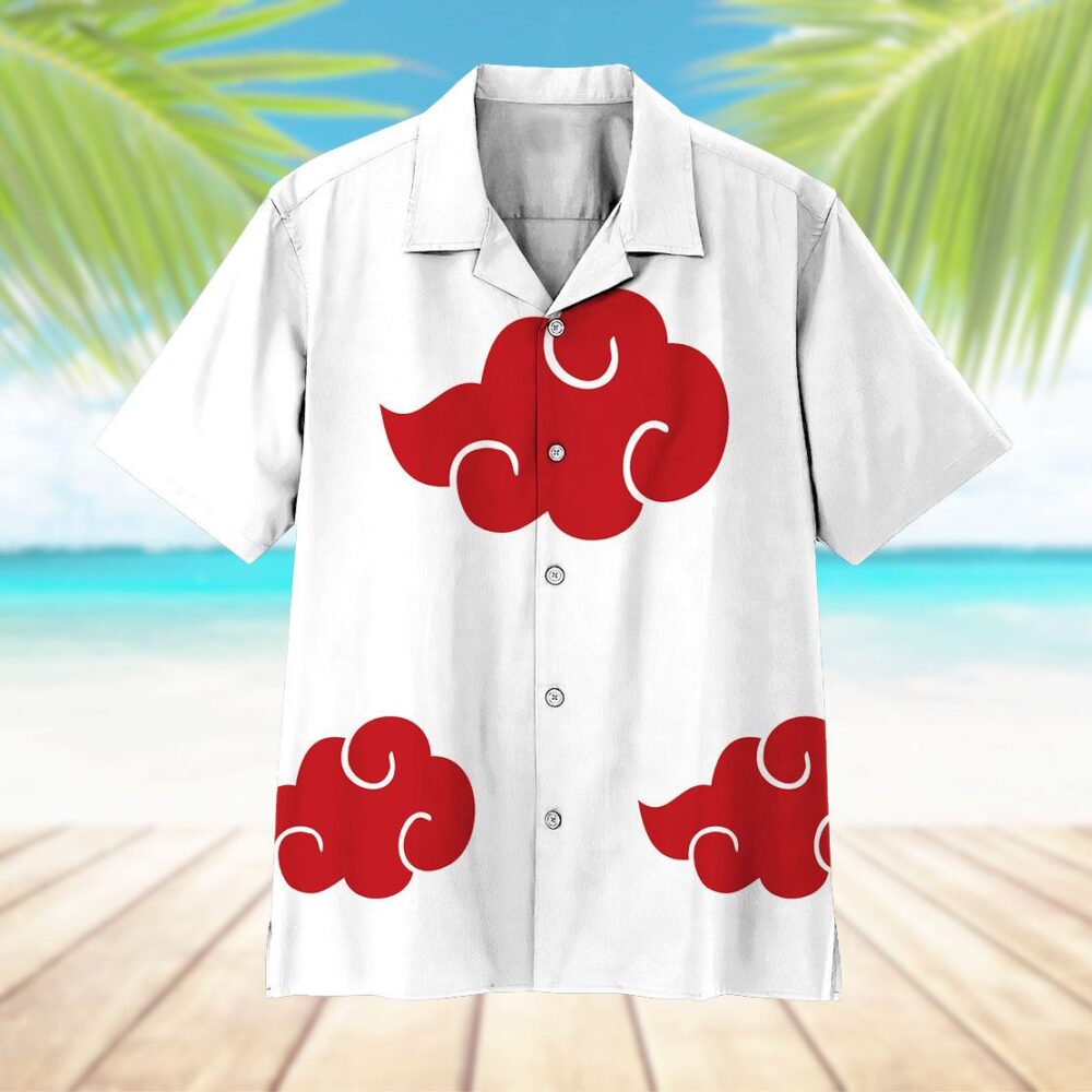 Naruto Shippuden White Akatsuki Custom Hawaii Shirt