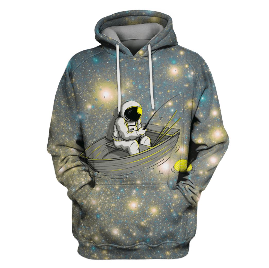 Astronaut Fishing OuterSpace Custom T-Shirt Hoodie Apparel