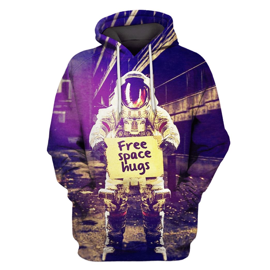 Astronaut Free Space Huge Custom T-Shirt Hoodie Apparel