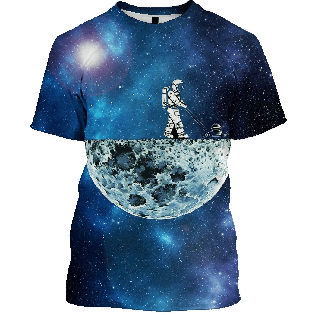 Astronaut in the moon’s surface Custom T-Shirt Hoodie Apparel