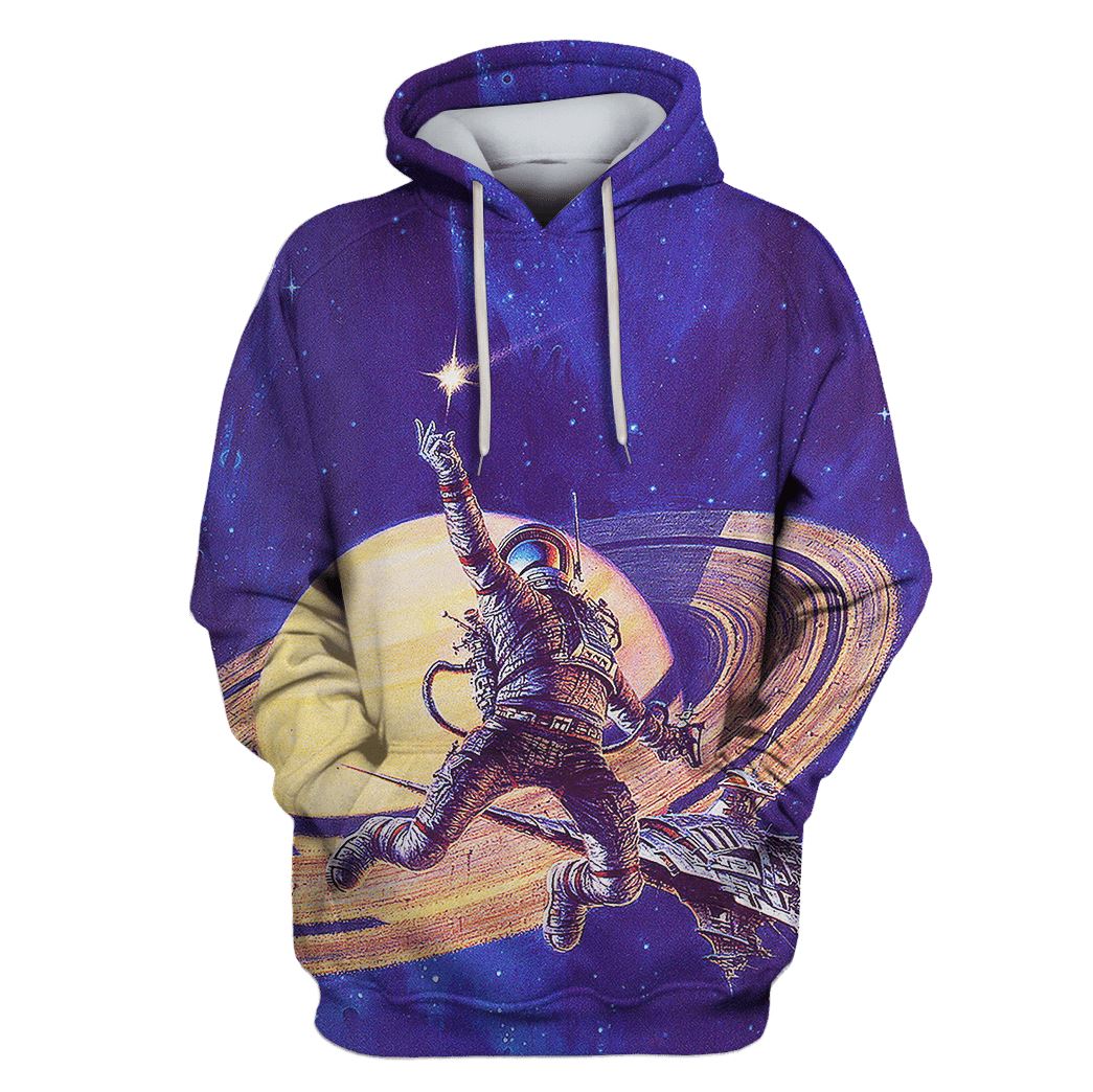 Astronaut Jumping Up To Star Custom T-Shirt Hoodie Apparel