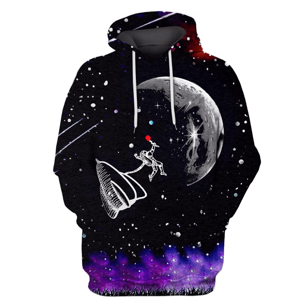 Astronaut Moving on the Moon Custom T-Shirt Hoodie Apparel