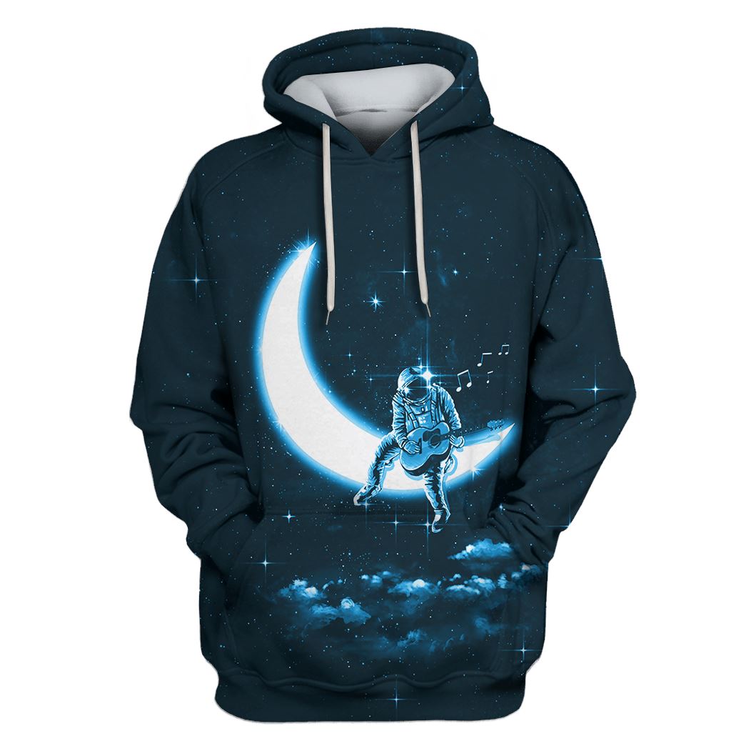 Astronaut Singing On The Moon Custom T-Shirt Hoodie Apparel