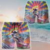 Astronaut Surfing In Hippie Trippy Mountain Custom Short Sleeve Shirt Ybbuu