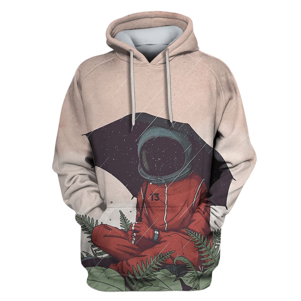 Astronaut Under Umbrella Custom T-Shirt Hoodie Apparel