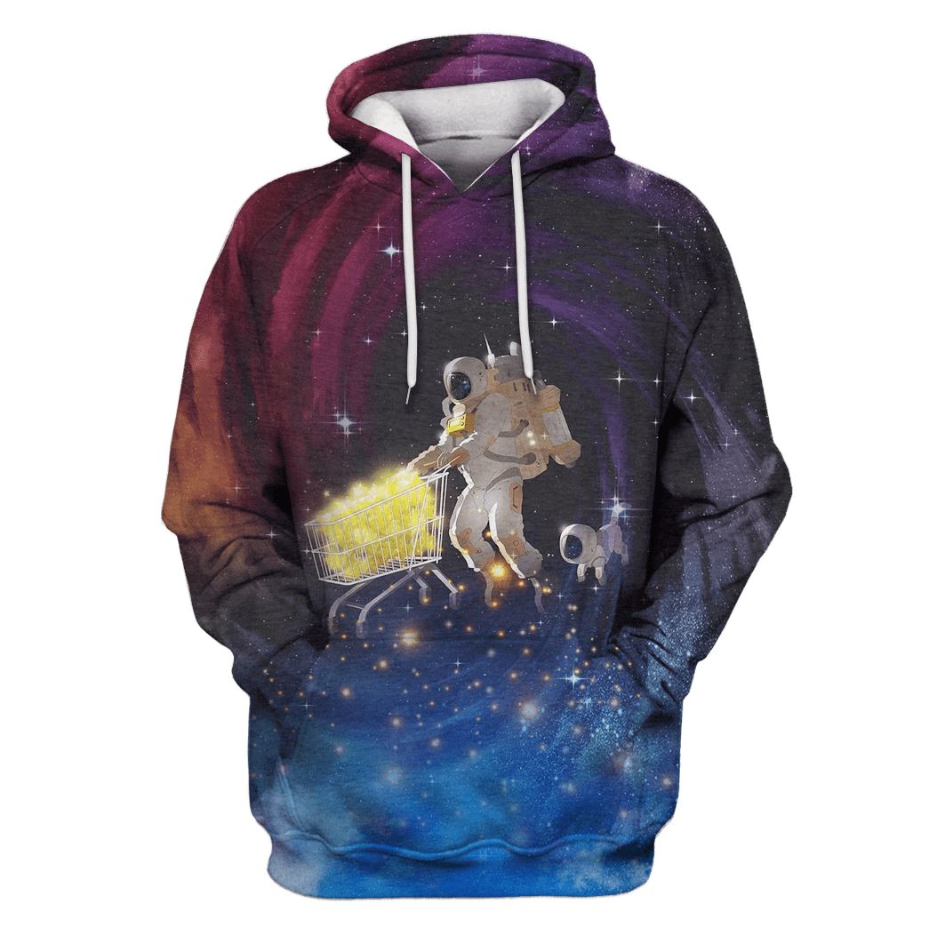 Astronaut with the trolley Custom T-Shirt Hoodie Apparel