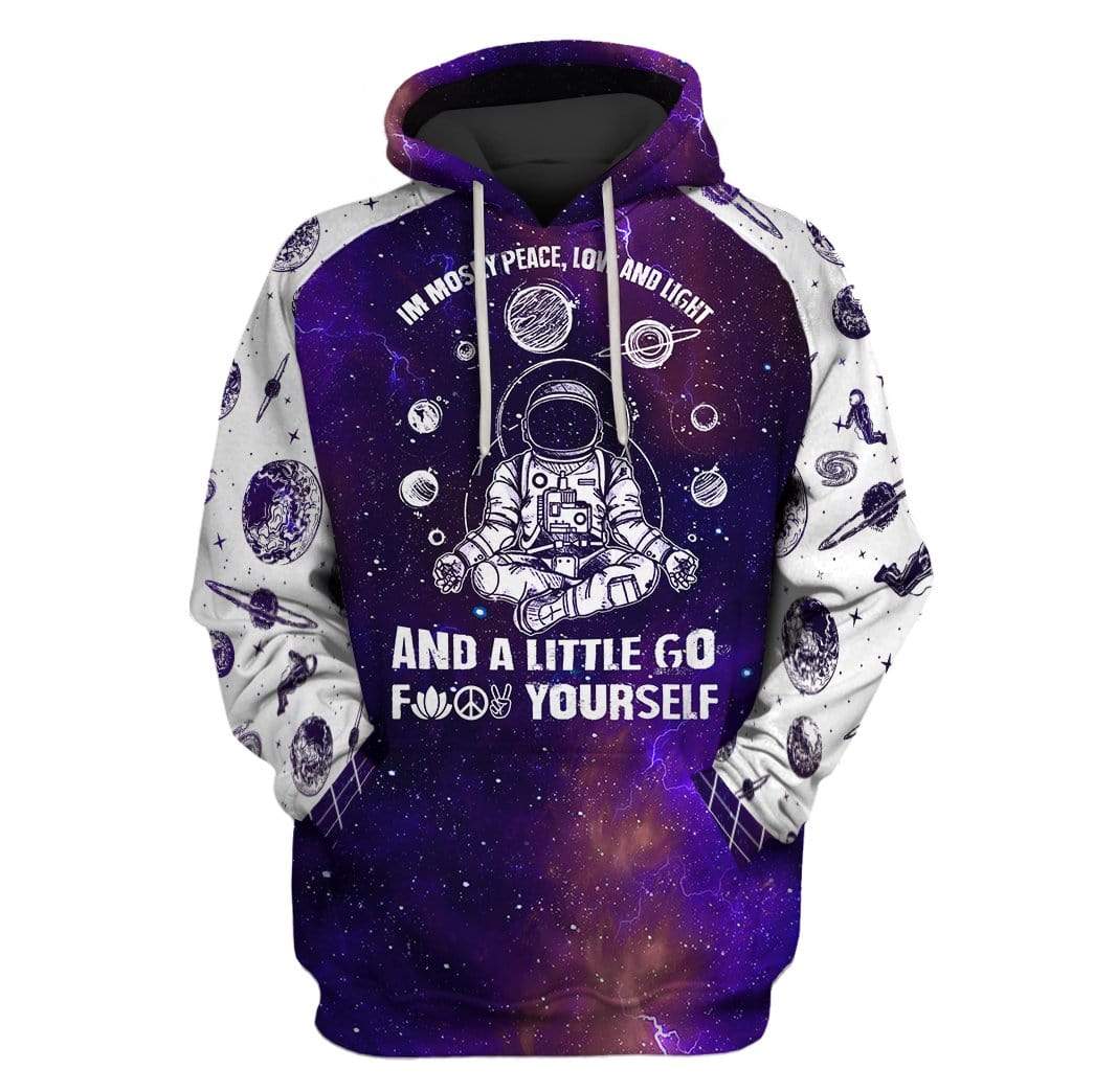 Astronauts Meditating In Universe Custom T-Shirt Hoodie Apparel