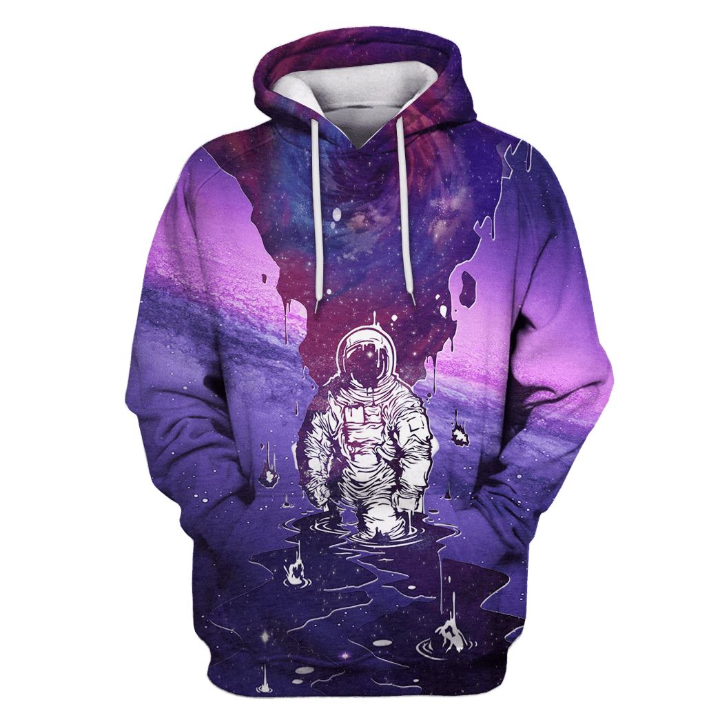 Astronut with universal black hole Custom T-Shirt Hoodie Apparel