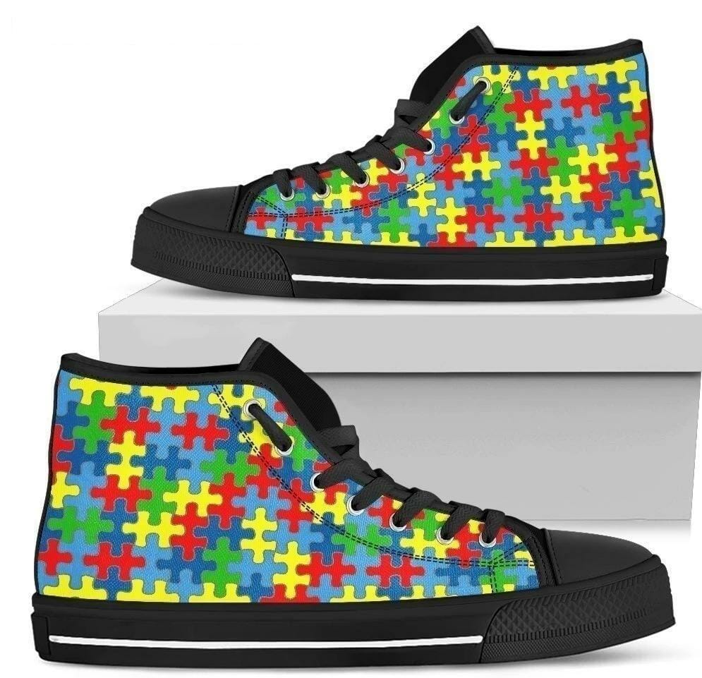 Autism Awareness Women High Top Shoes