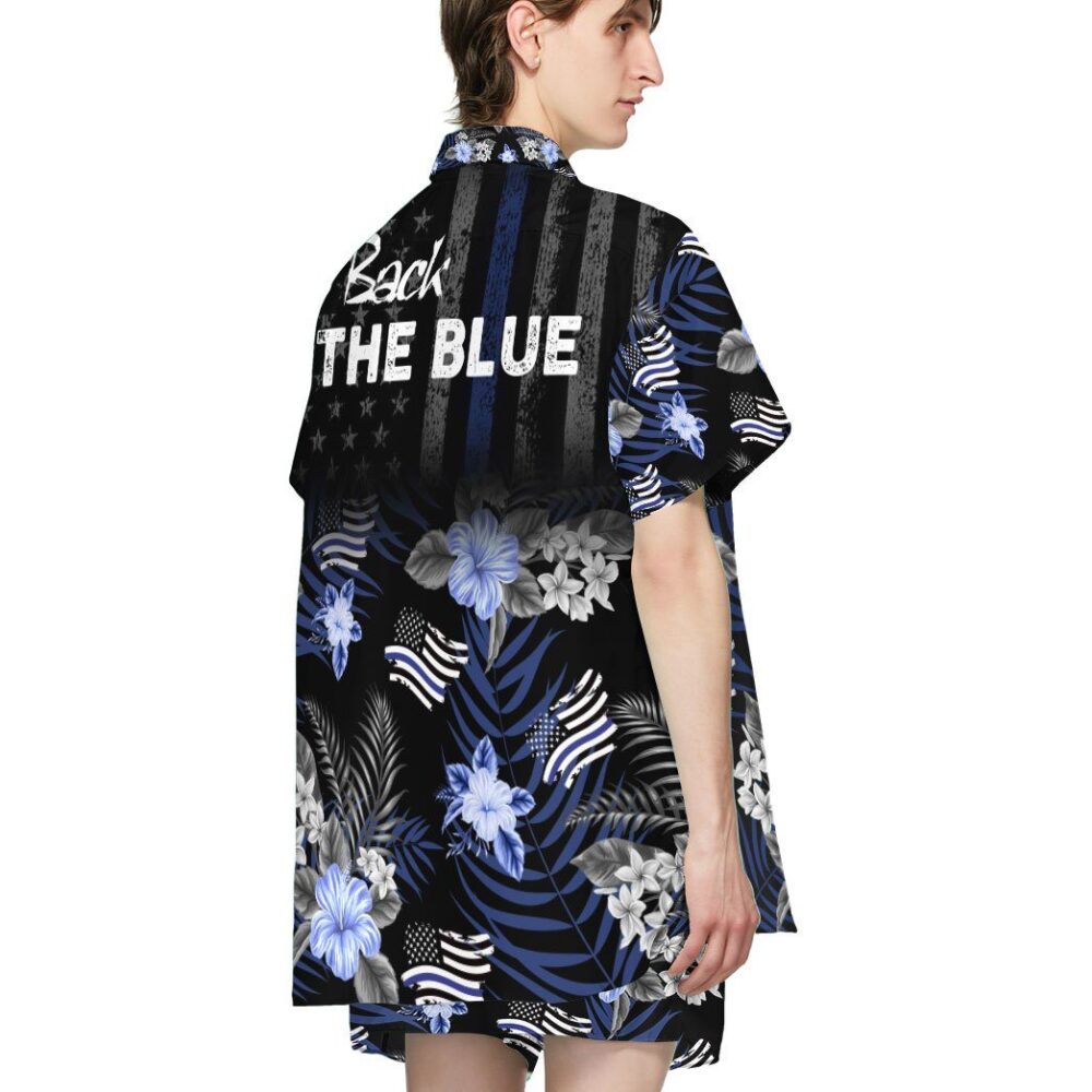 Back The Blue Hawaiian Custom Short Sleeve Shirt