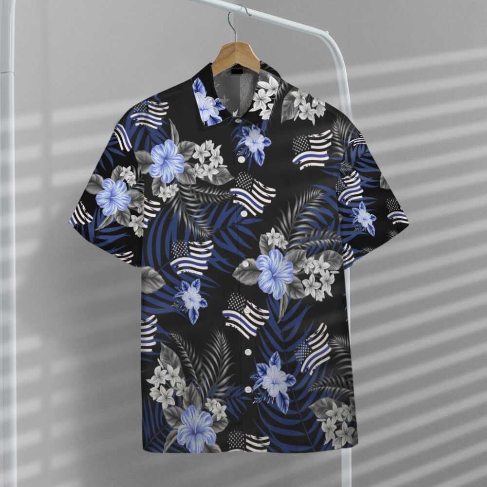 Back The Blue Hawaiian Custom Short Sleeve Shirt