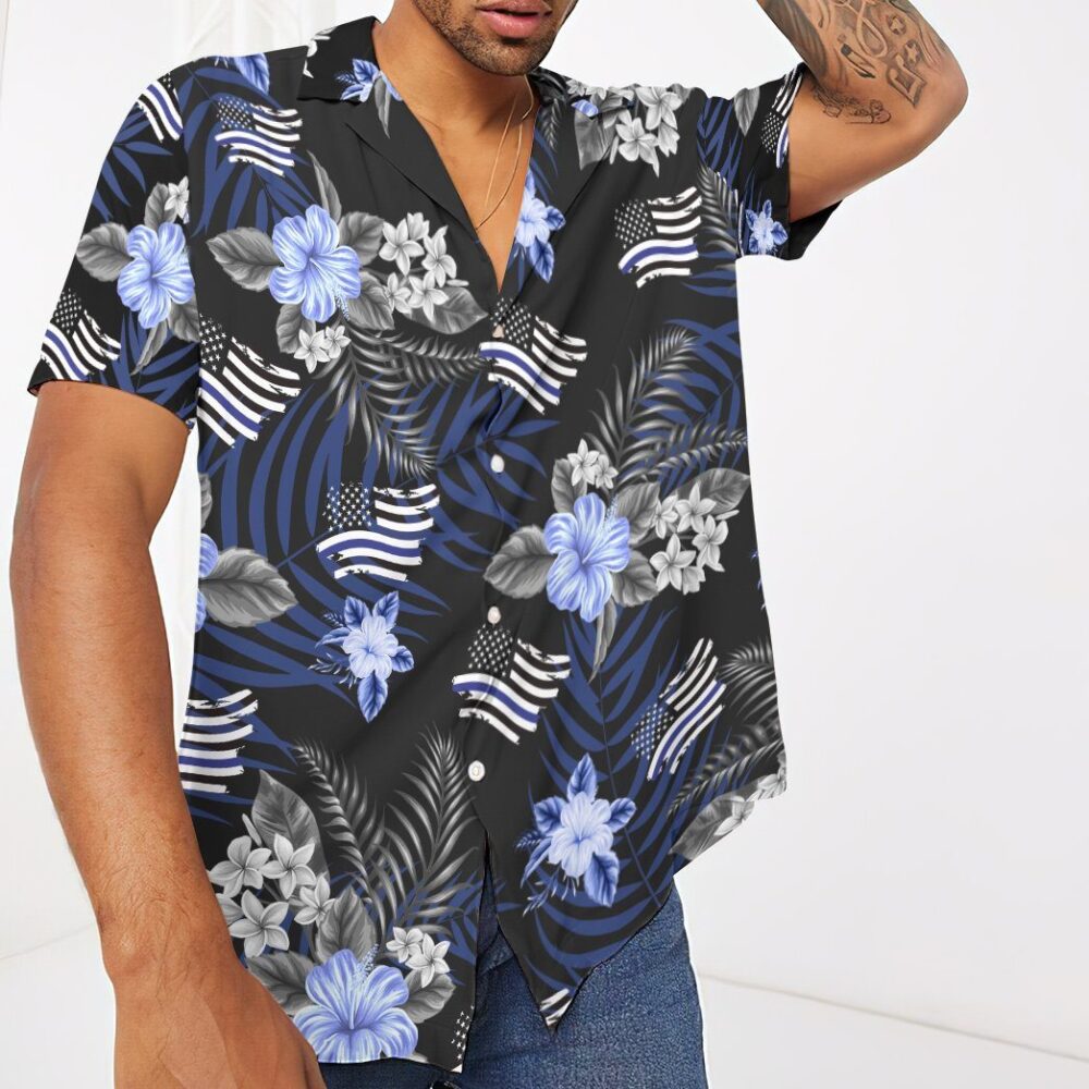 Back The Blue Hawaiian Custom Short Sleeve Shirt