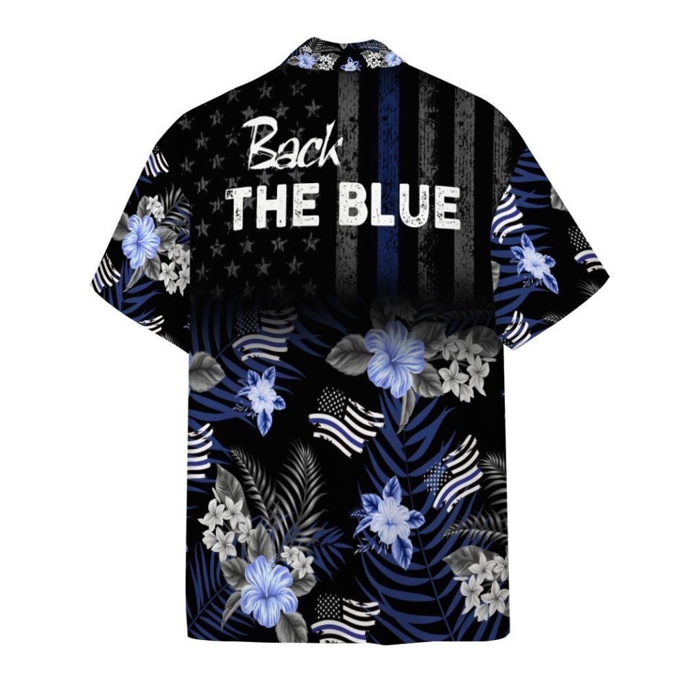 Back The Blue Hawaiian Custom Short Sleeve Shirt