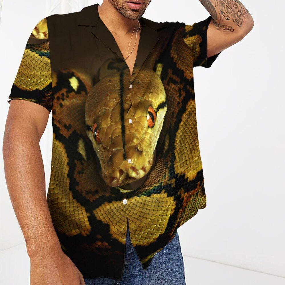 Ball Python Buttun Up Hawaii Shirt