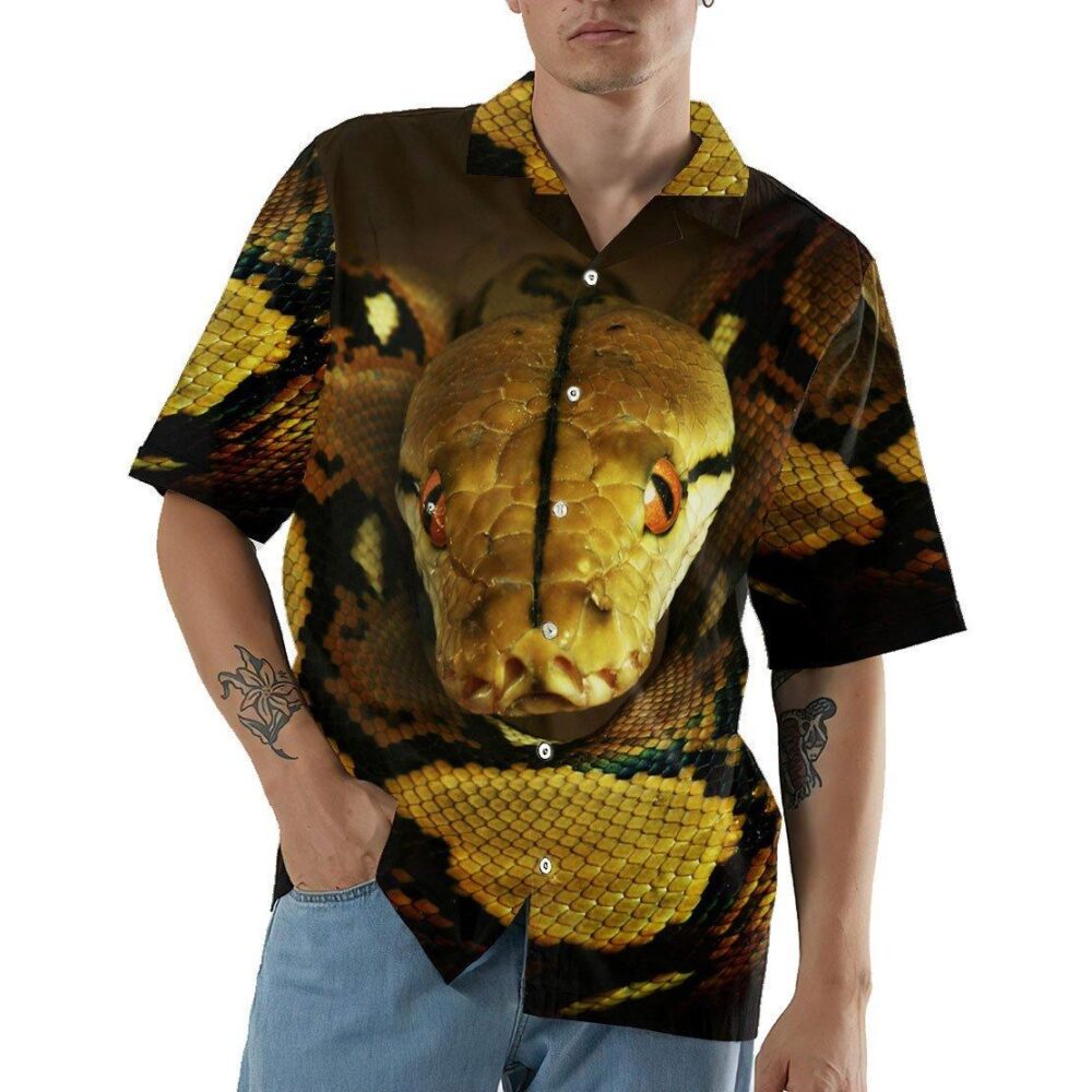 Ball Python Buttun Up Hawaii Shirt