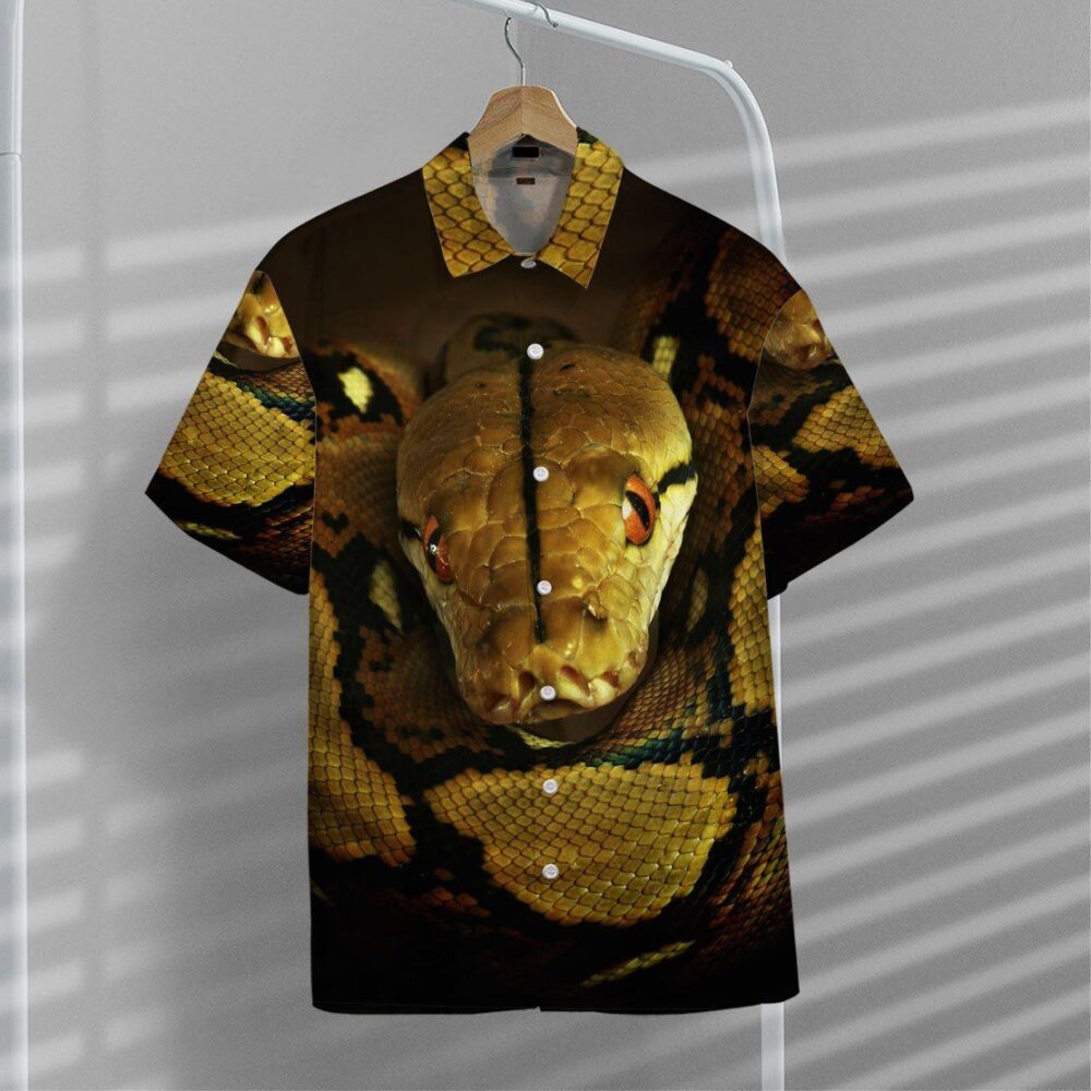 Ball Python Buttun Up Hawaii Shirt