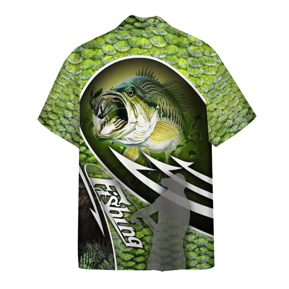 Bass Fishing Button Up Hawaii Shirt