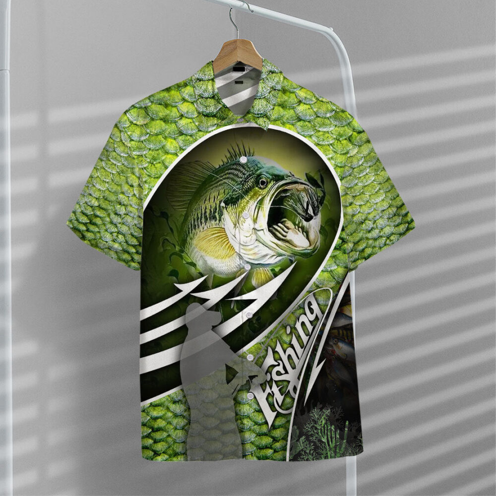 Bass Fishing Button Up Hawaii Shirt