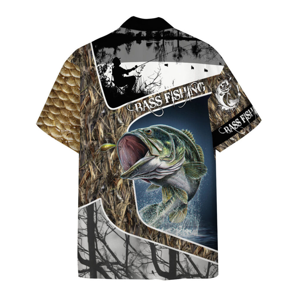 Bass Fishing Skin Camo Custom Short Sleeve Shirt