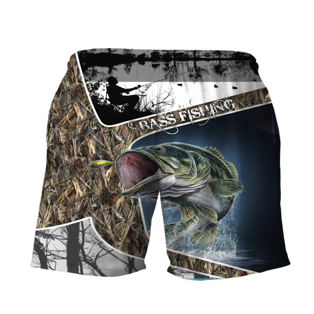 Bass Fishing Skin Camo Custom Short Sleeve Shirt