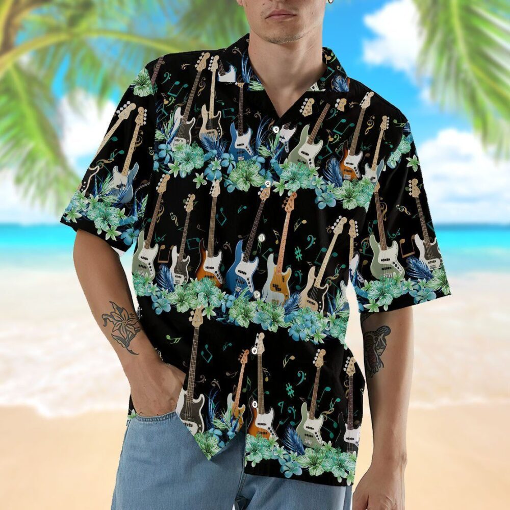 Bass Guitar Custom Hawaii Shirt