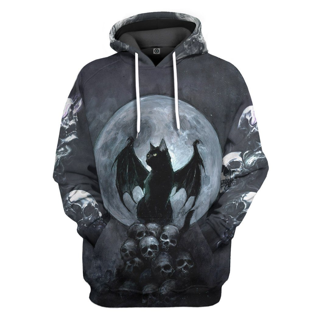 Bat Cat All Over Print T-Shirt Hoodie Fan Gifts Idea