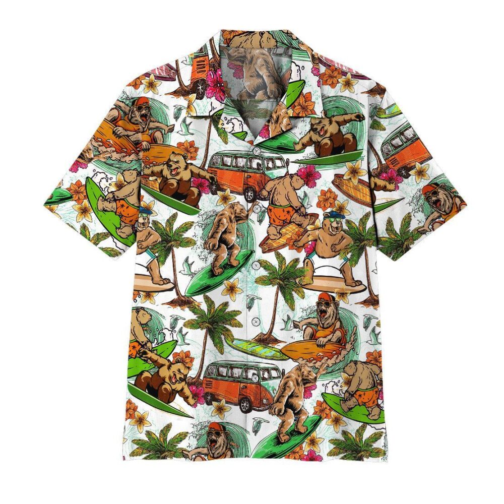 Bear Surfing Hawaii Shirt