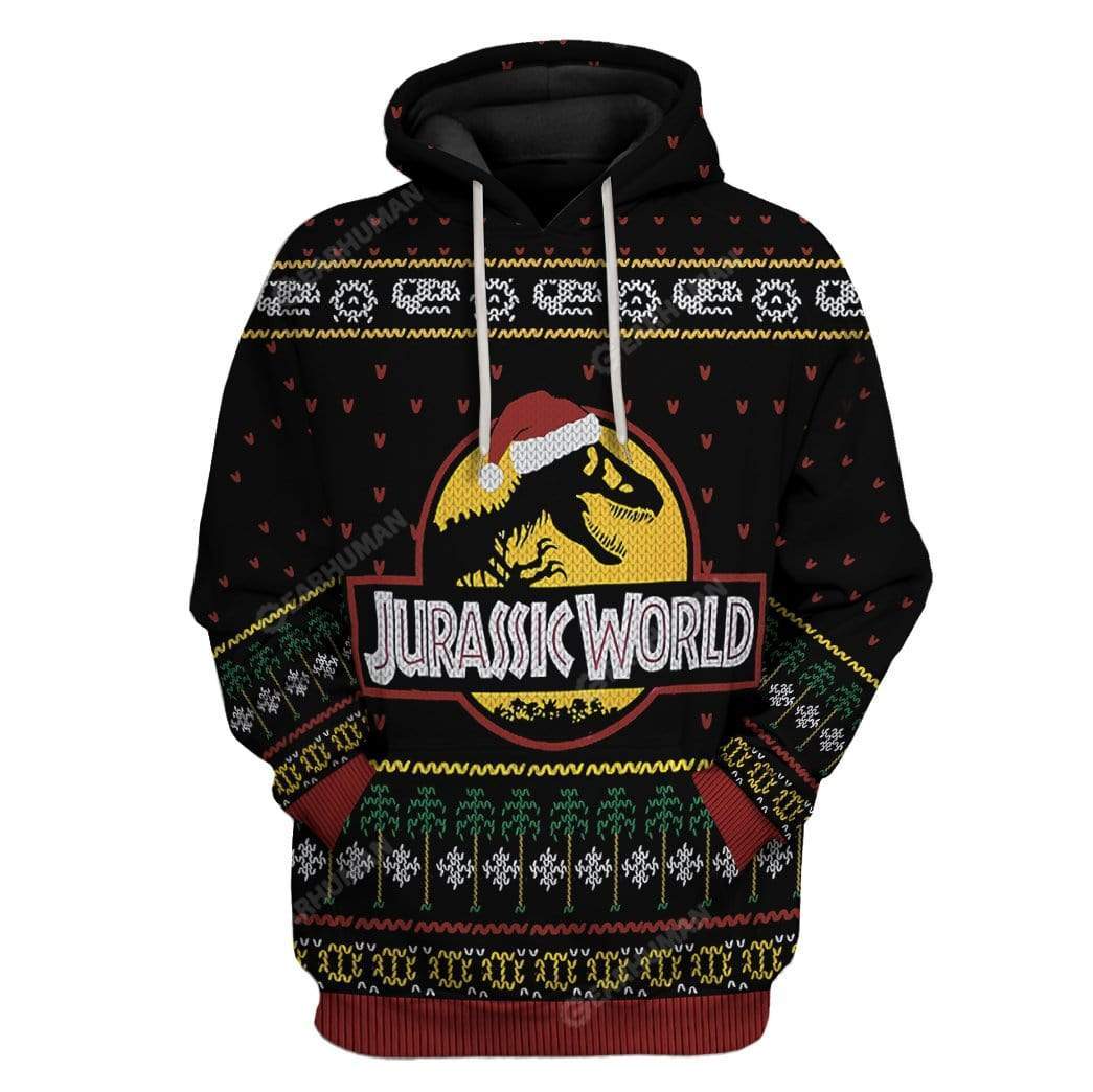 Bearbubble Ugly Jurassic World Christmas T-Shirts Hoodies Apparel