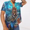 Beautiful Mermaid In The Ocean Custom Short Sleeve Shirt Dfcbd