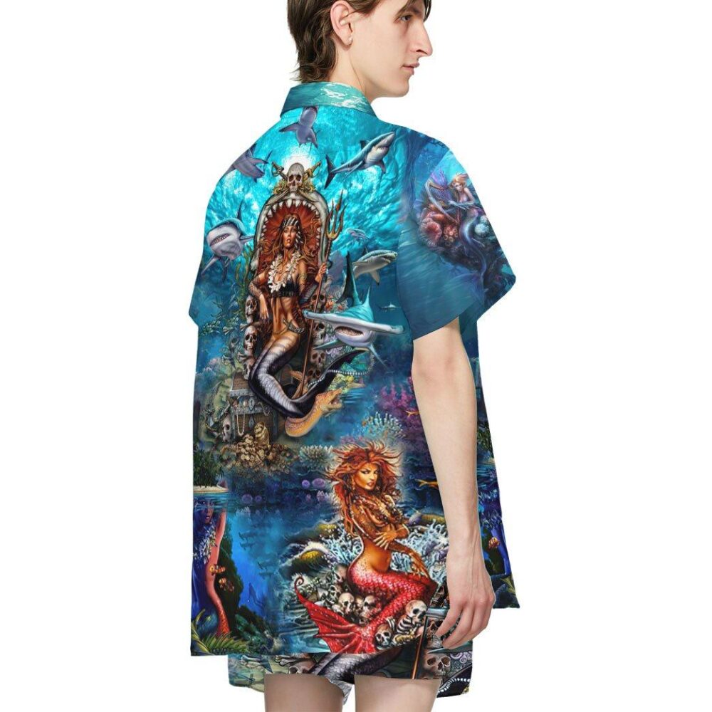 Beautiful Mermaid In The Ocean Custom Short Sleeve Shirt