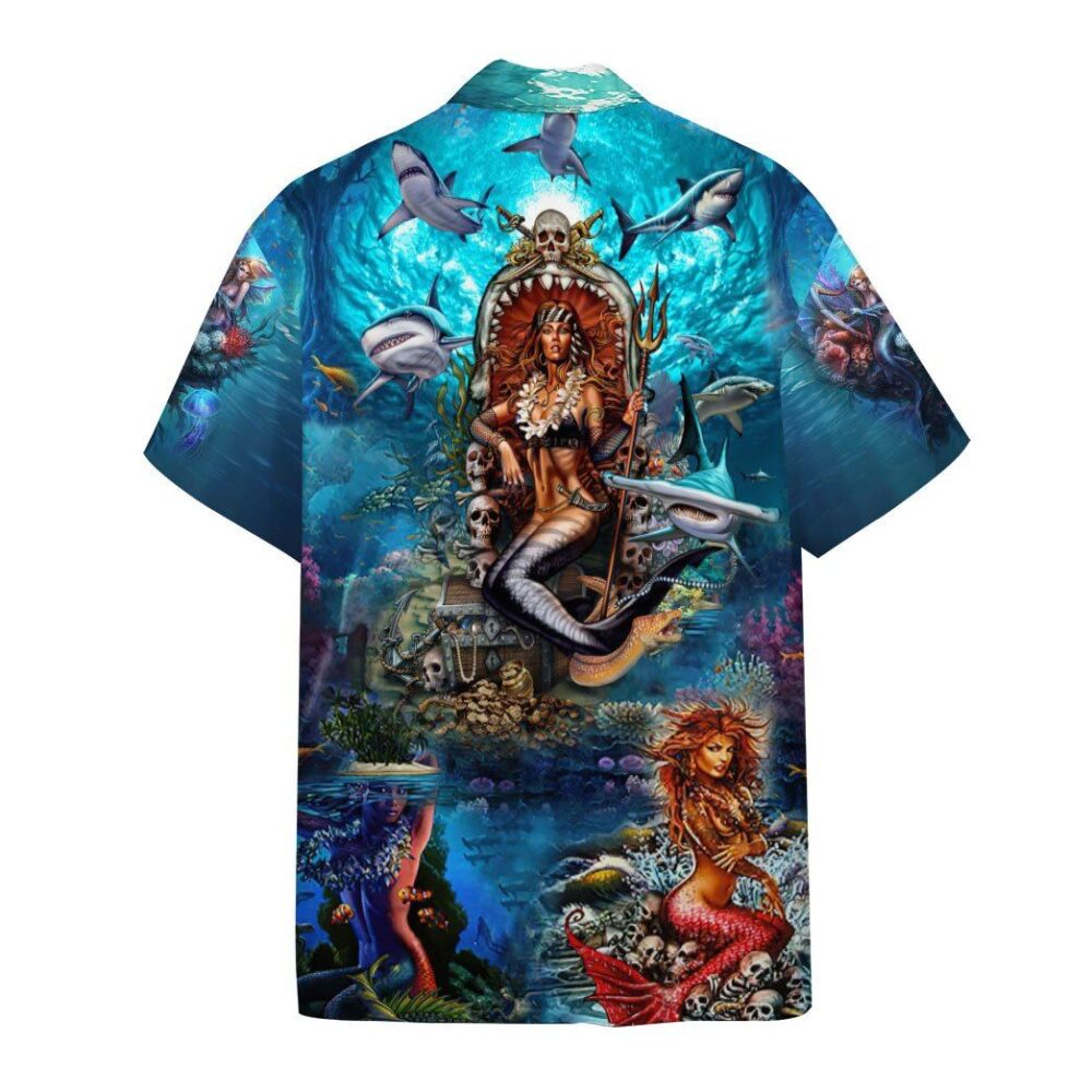 Beautiful Mermaid In The Ocean Custom Short Sleeve Shirt