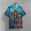 Beautiful Mermaid In The Ocean Custom Short Sleeve Shirt Yyfox